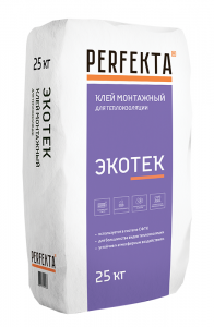 Клей монтажный для теплоизоляции Экотек 25 кг, PERFEKTA