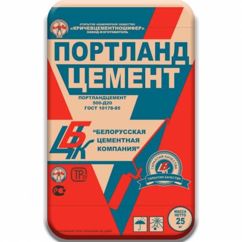 Цемент М500 Д20 25 кг КРИЧЕВ