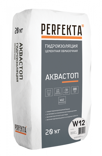 Гидроизоляция обмазочная Аквастоп W12 20 кг PERFEKTA